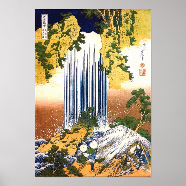 Poster Yoro Falls Hokusai Art japonais (Devant)