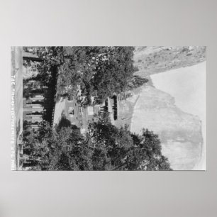 Poster Yosemite, CA - la loge d'Ahwahnee et EL Capitan