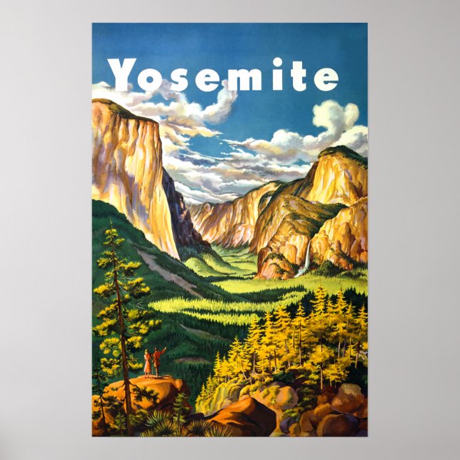 Poster Yosemite National Park California Travel Art (Devant)