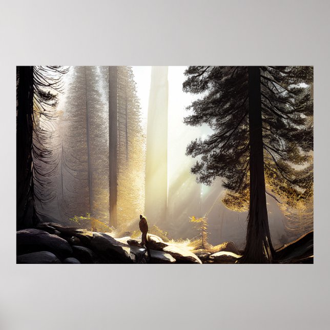 Poster Yosemite National - Peinture colorée (Devant)