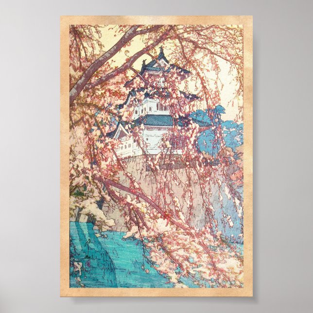 Poster Yoshida Hiroshi Hirosaki Château japonais shan han (Devant)