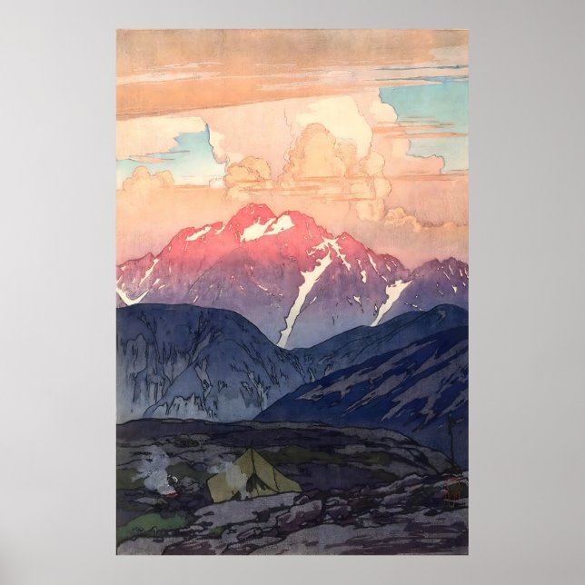 Poster Yoshida Hiroshi Morning on Mt. Tsurugi (Devant)