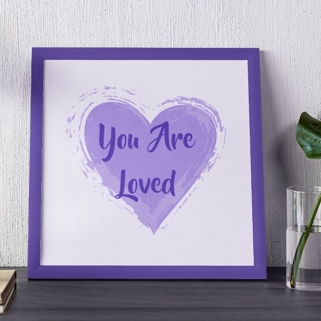 Poster "You Are Love" Purple Heart Imprimer (Créateur téléchargé)