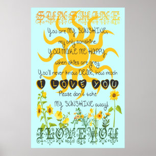 Poster You are my sunshine.