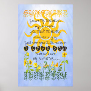 Poster You are my sunshine.