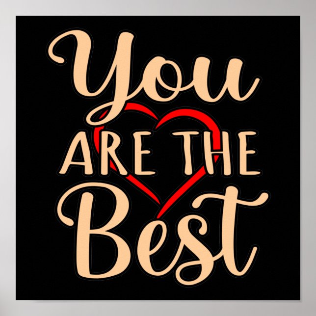 Poster You Are The Best Romantic Valentines Day Couples G (Devant)