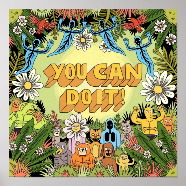 Poster You can do it (Devant)