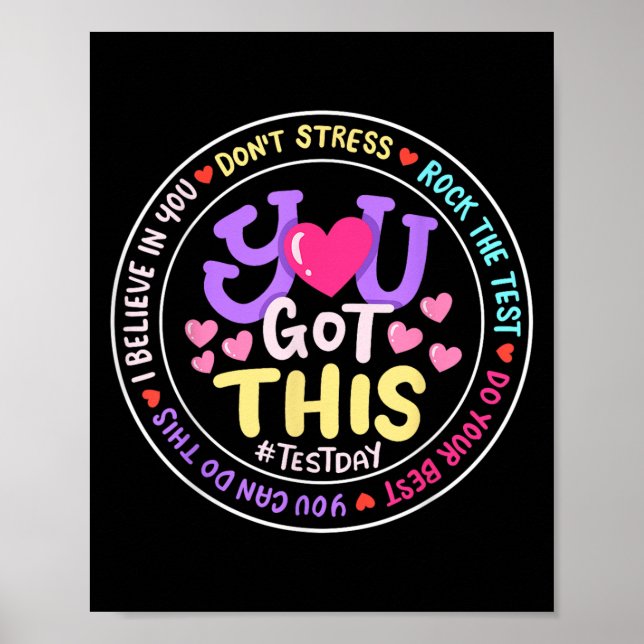Poster You Got This Don't Stress Do Your Motivational Tes (Devant)