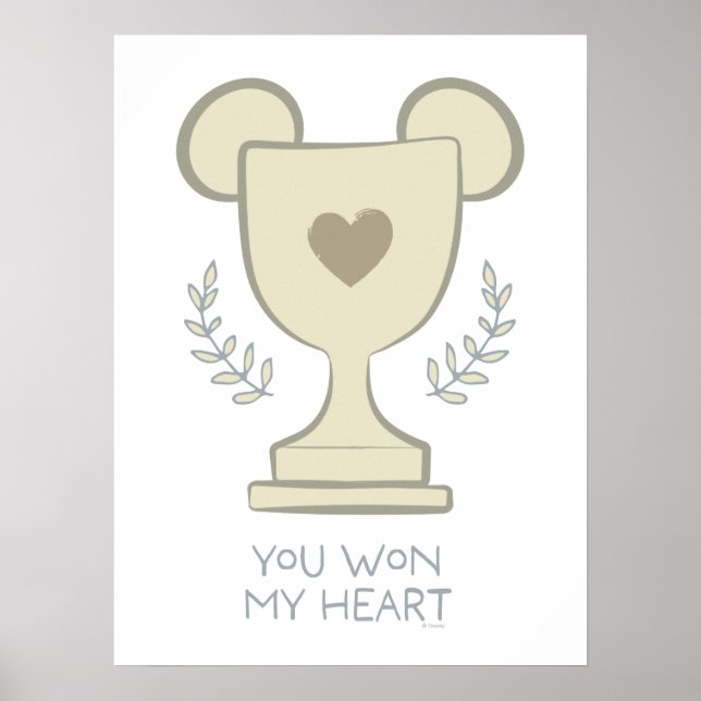 Poster You Won My Heart Mickey Mouse Trophy Graphic (Devant)