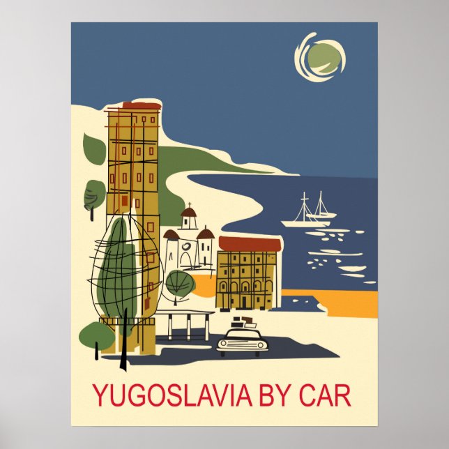 Poster Yougoslavie en voiture (Devant)