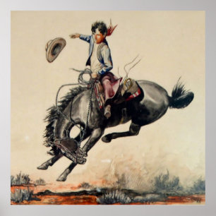 Poster « Young Cowboy » par Will James