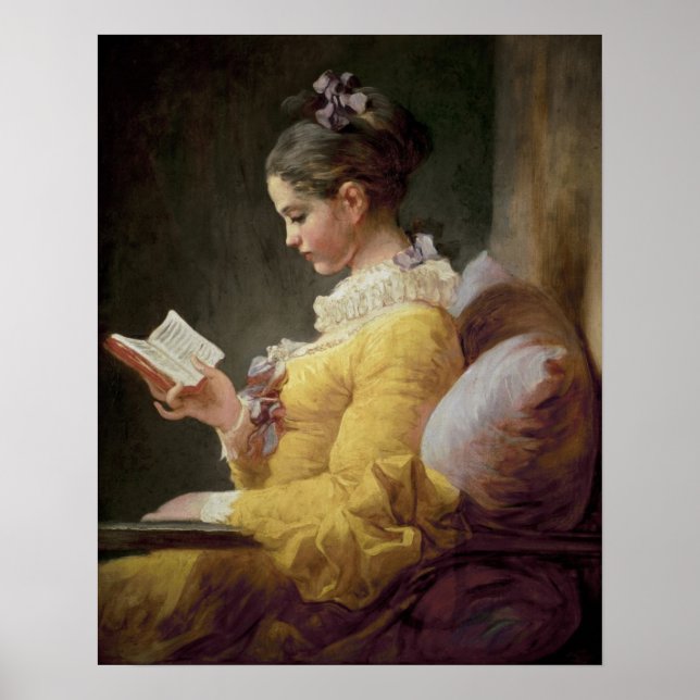 Poster Young Girl Reading, c.1776 (Devant)