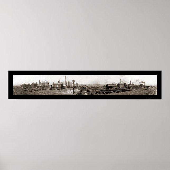 Poster Youngstown OH Steel Photo 1910 (Devant)