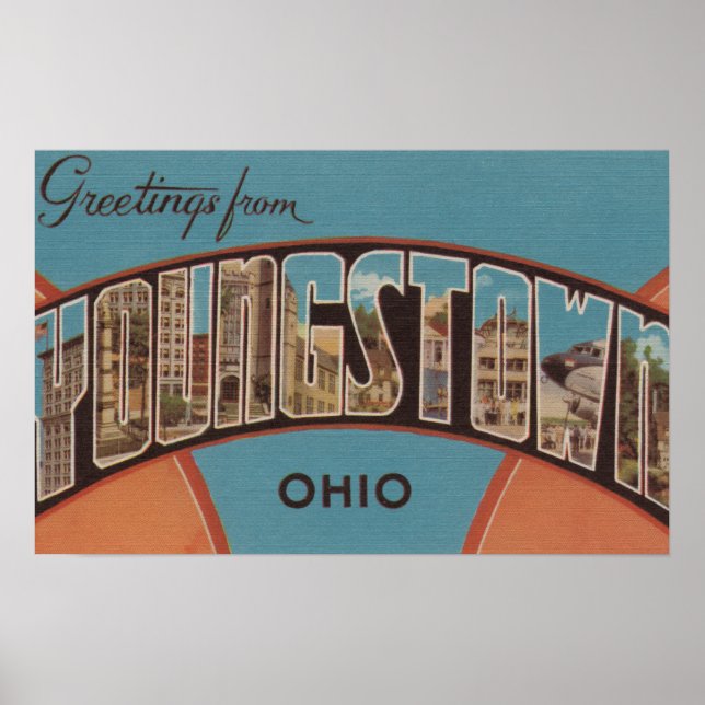 Poster Youngstown, Ohio - Scènes de grandes lettres 2 (Devant)
