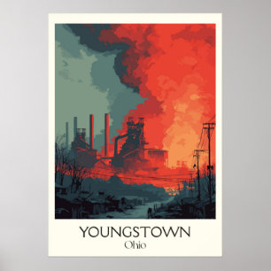 Poster Youngstown Ohio Steel City Industrial Heritage Art