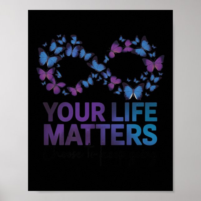 Poster Your Life Choose To Keep On Going Suicide Preventi (Devant)