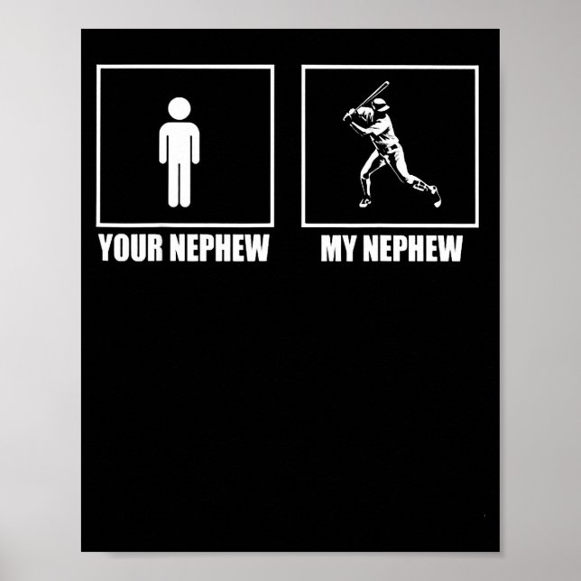 Poster Your Nephew My New Phew Baseball  (Devant)
