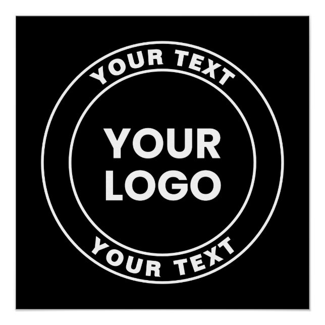 Poster Your Uploaded Logo + Bold Circular Text  (Devant)