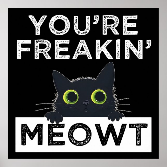 Poster You're Freakin' Meowt (Devant)