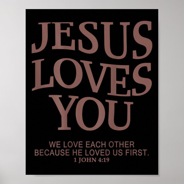 Poster Youth Jesus Love You Christian God Good Boy Son Me (Devant)
