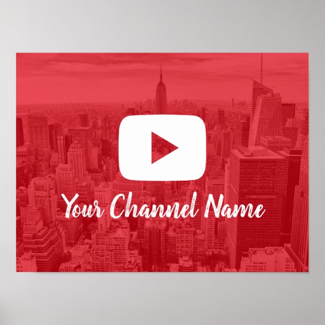 Poster Youtube Channel Custom Photo Youtuber (Devant)