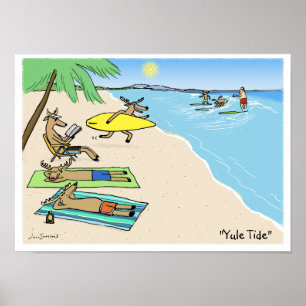 Poster "Yule Tide" - Vacances de Noël à la plage du Père