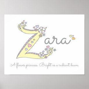 Poster Z pour Zara nom initial de l'art doodé signifiant