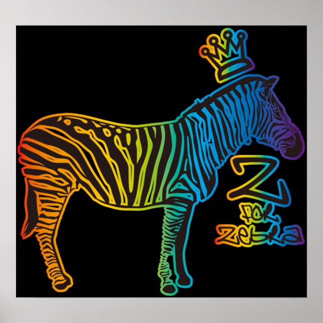 Poster Z pour Zebra (Devant)