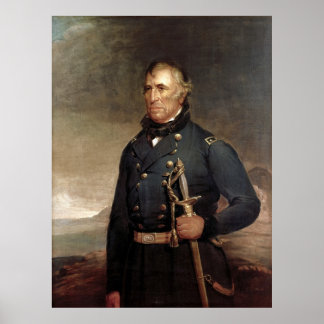 Poster ZACHARY TAYLOR Portrait de Joseph Henry Bush Impri