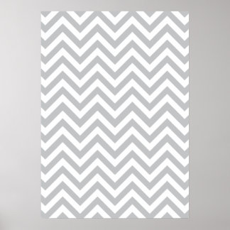 Poster Zags gris et blanc