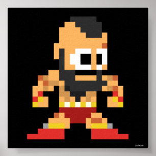 Poster Zangief 8 bits