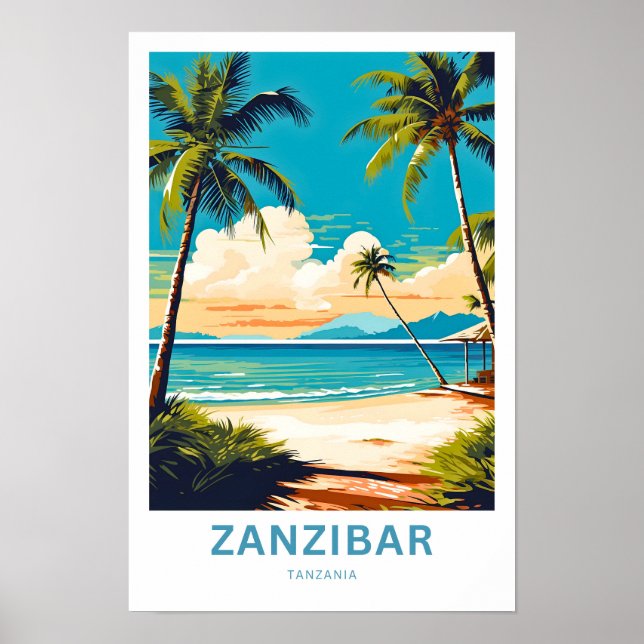 Poster Zanzibar Tanzanie Imprimer (Devant)