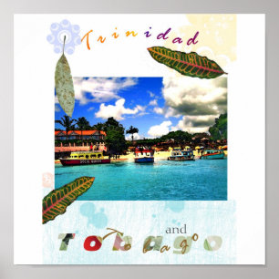 Poster zazzle de solides totaux de bateaux de fond en