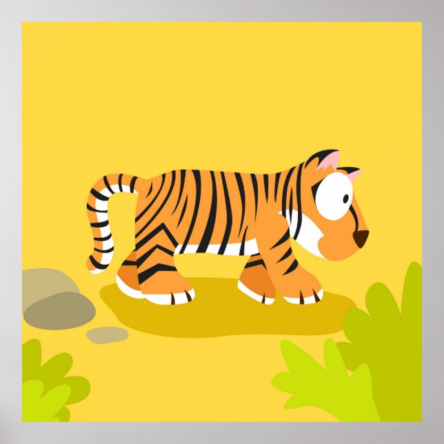 Poster Zebra de ma série d'animaux du monde (Devant)