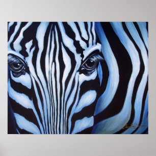 Poster Zebra Face Wildlife Art Imprimer