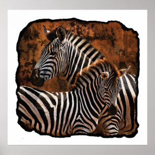 Poster Zebra Fall Stripes Grande affiche, impression, mur