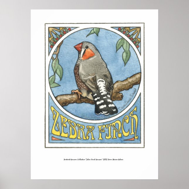 Poster Zebra Finch Nouveau (Devant)