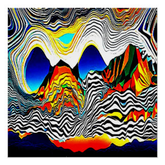 Poster Zebra Landscape