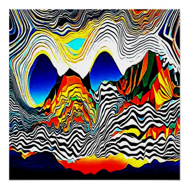 Poster Zebra Landscape (Devant)