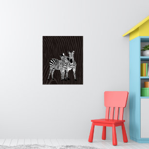 Poster Zebra Play