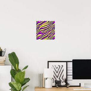 Poster Zebra Print Stripe Art Abstrait Animal sauvage