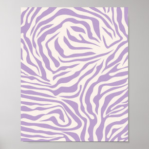 Poster Zebra Stripes Preppy Purple Wild Animal Prince