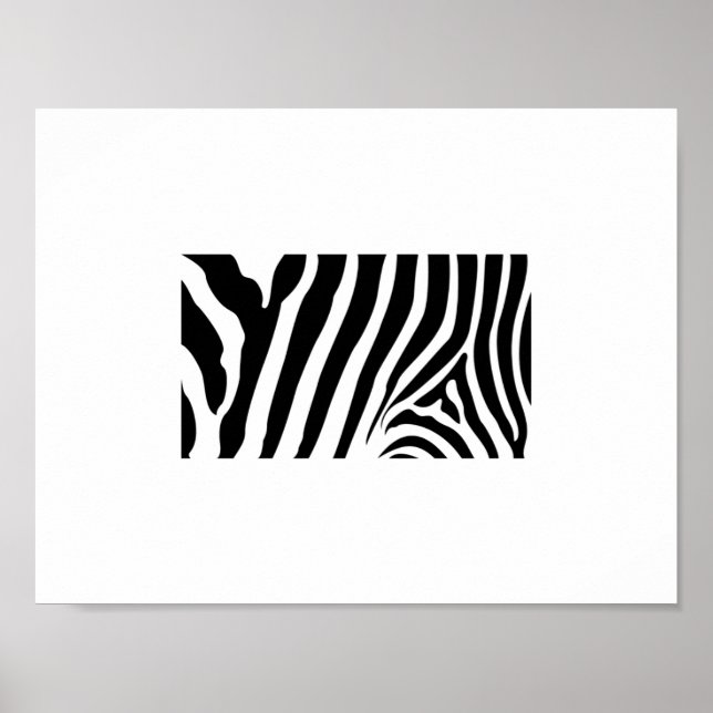 Poster - Zebra Strips Abstract (Front)