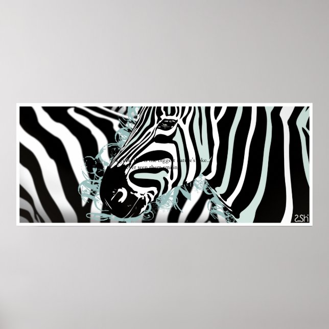 Poster Zèbre (Devant)
