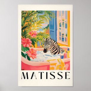 Poster Zèbre Dans La Baignoire Drôle Poster, Peinture Mur