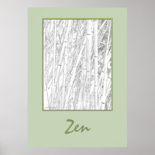 Poster 'Zen Bamboo'