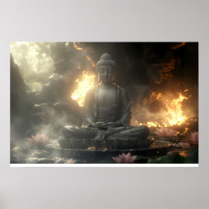 POSTER ZEN - BOUDDHISME - MÉDITATION