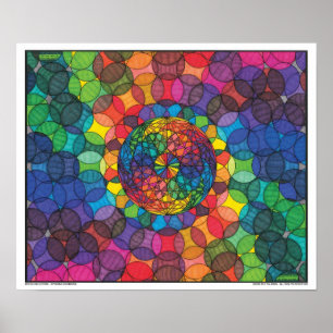 Poster Zen Bubbleverse - Arcs-en-ciel tournants Imprimer