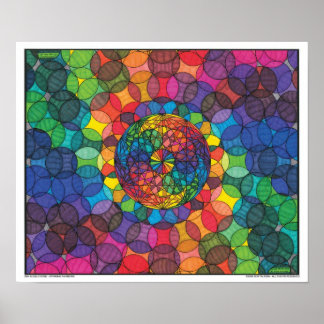 Poster Zen Bubbleverse - Arcs-en-ciel tournants Imprimer