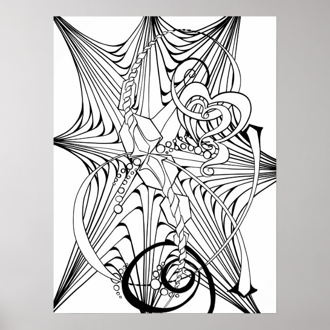 Poster Zen Doodle Adult Coloring (Devant)